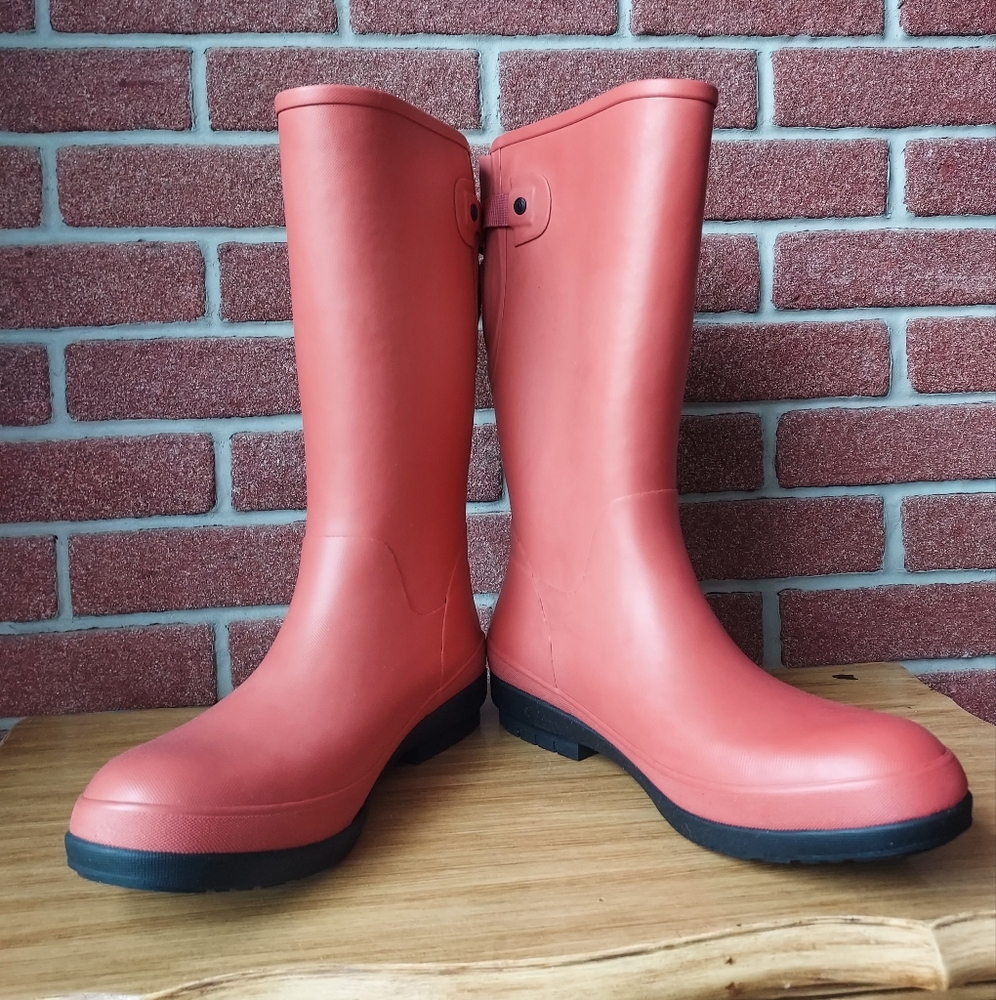 Brick Red Rain Boots